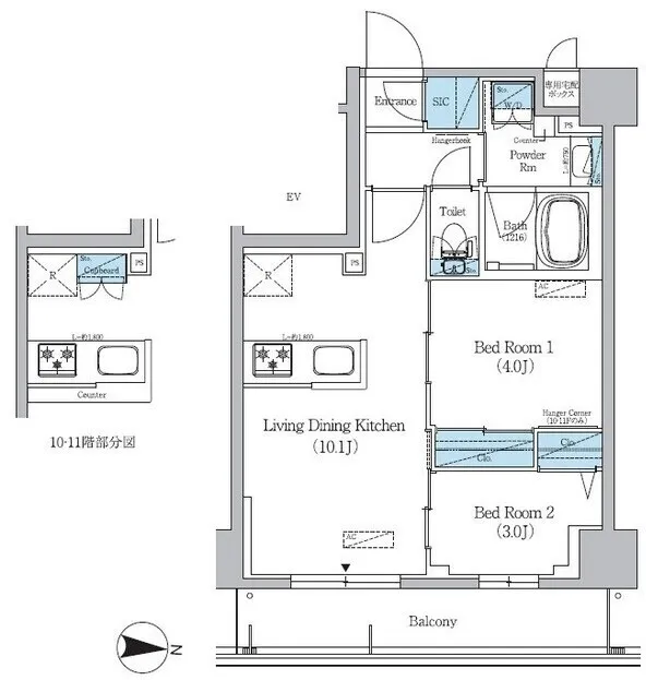 Urbanex Kinshi Park III - Floor Plan - ["White", "Diagram", "Plan"]