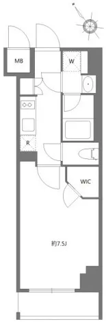 KDX Residence Toyosu - Floor Plan - ["White"]
