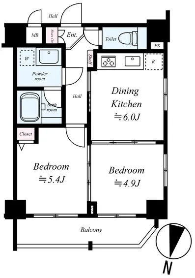 Main Stage Minami-Shinagawa - Floor Plan - ["Plan", "Diagram", "Floor plan"]