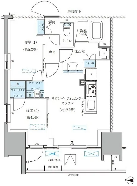 Park Axis Nishi-Ojima Comfort Square - Floor Plan - ["White", "Plan", "Diagram"]