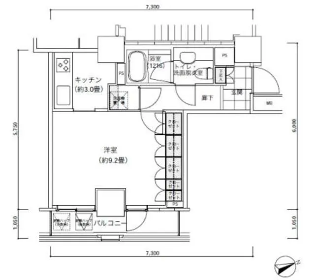 Park Cube Atagoyama Tower - Floor Plan - ["Floor plan", "Text", "Technical drawing"]