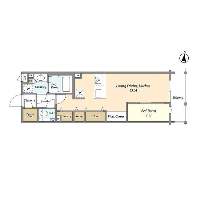 Comforia Kitazawa - Floor Plan - ["Rectangle", "Handwriting", "Parallel"]