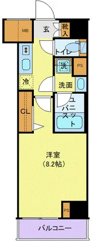 Genovia Ueno Sky Garden - Floor Plan - ["Apartment", "Tile Flooring"]