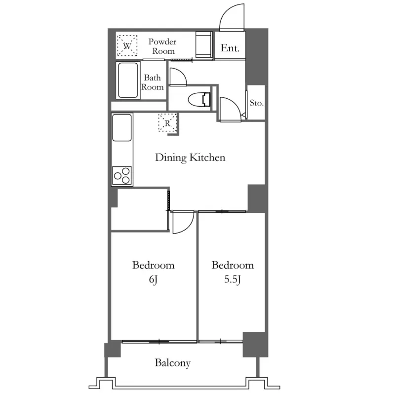 Roppongi View Tower - Floor Plan - ["Rectangle", "Schematic", "Slope"]