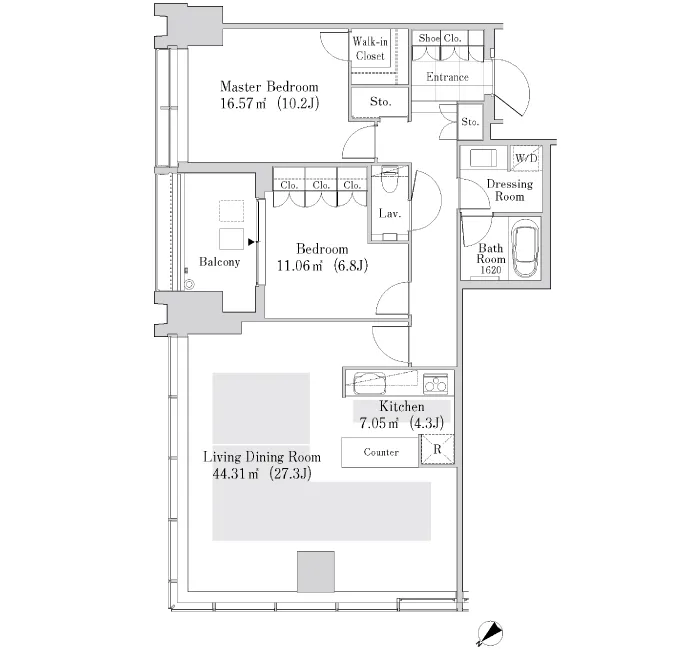 La Tour Shinjuku Garden - Floor Plan - ["Schematic", "Rectangle", "Slope"]