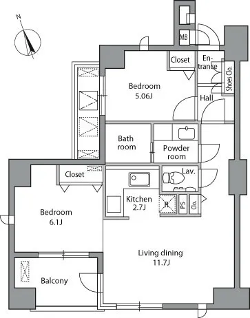 Residia Jiyugaoka - Floor Plan - ["Product", "Rectangle", "Schematic"]