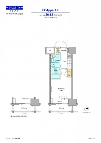 Proud Flat Nishiwaseda - Floor Plan - ["Rectangle", "Font", "Parallel"]