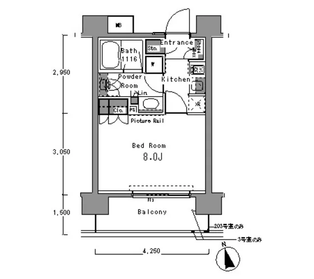 Park Axis Shibuya Sakuragaoka West - Floor Plan - ["Rectangle", "Schematic", "Font"]