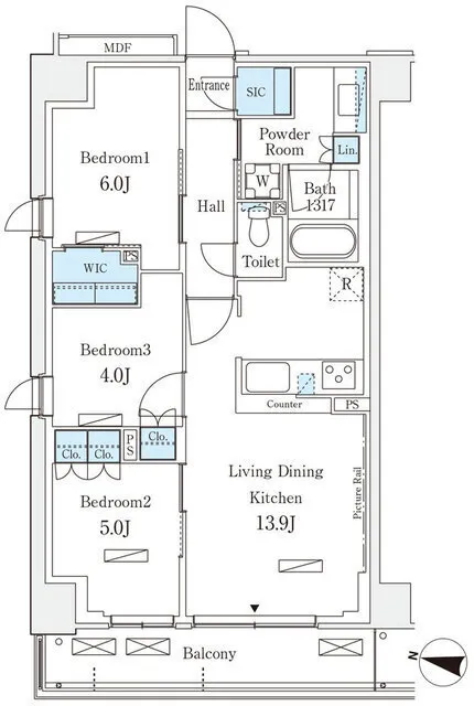 Royal Parks Akabane South - Floor Plan - ["White", "Diagram", "Plan"]