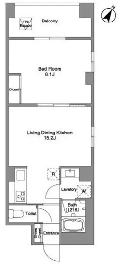 BPR Residence Nerima Fujimidai - Floor Plan - ["White"]