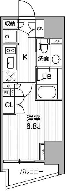 Season Flats Oimachi - Floor Plan - ["Apartment", "Tile Flooring"]