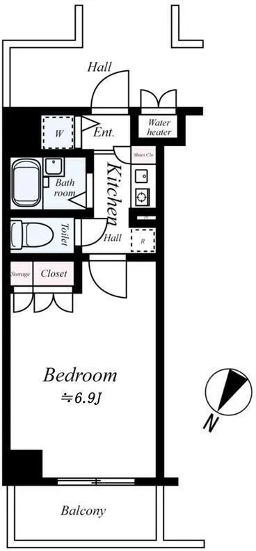 OLIO Minaminagasaki - Floor Plan - ["Floor", "Wood flooring", "Tile Flooring"]