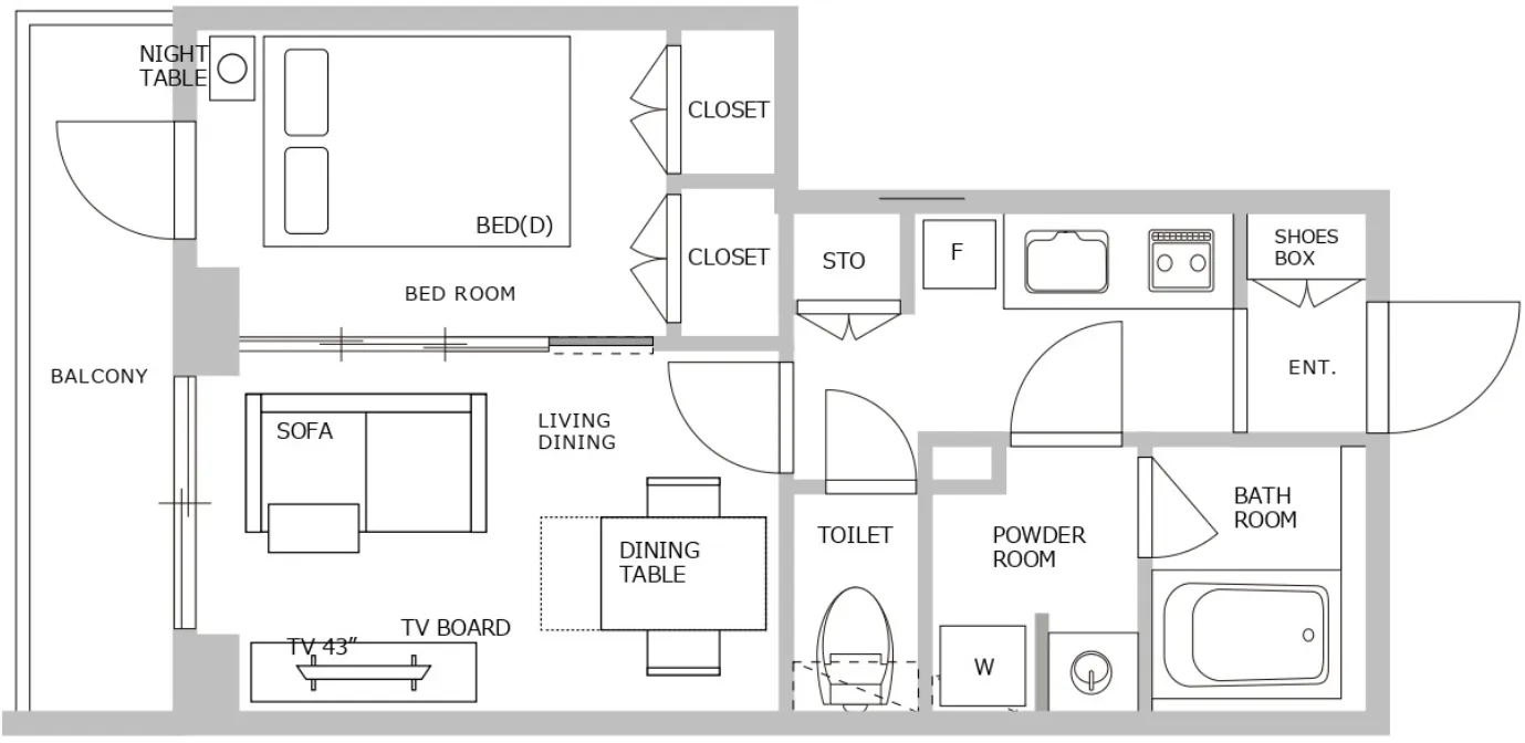 Hmlet Higashi-Shinjuku II - Floor Plan - []