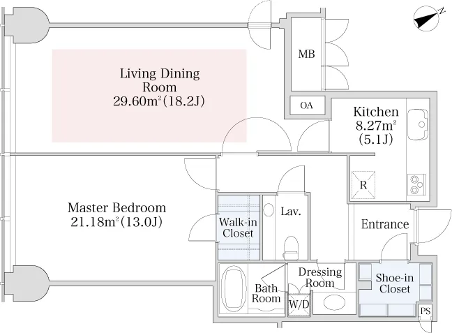 Platine Nishi Shinjuku - Floor Plan - ["White", "Diagram", "Floor plan"]