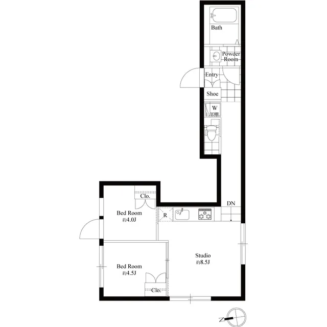 EXAM Shimokitazawa II - Floor Plan - ["Rectangle", "Schematic", "Font"]
