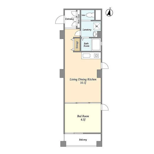 Rivere Kudan Minami - Floor Plan - ["Rectangle", "Slope", "Parallel"]