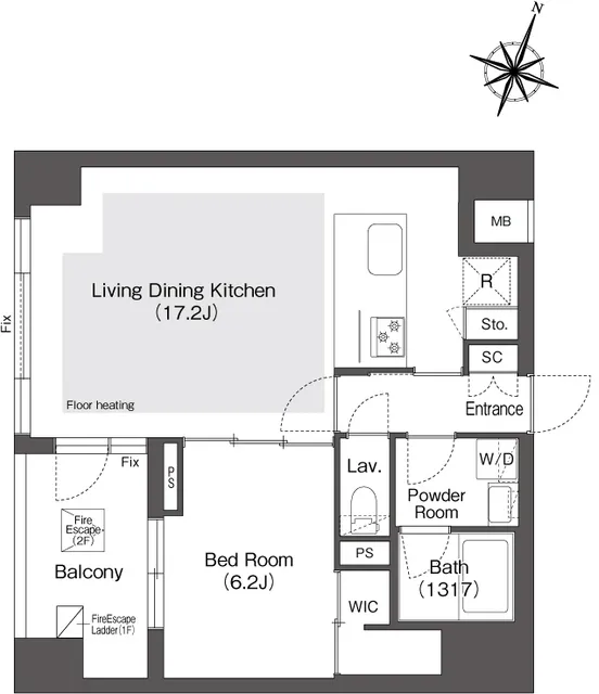 Stylio Meguro Ohashi HILLSIDE - Floor Plan - ["Product", "Rectangle", "Font"]