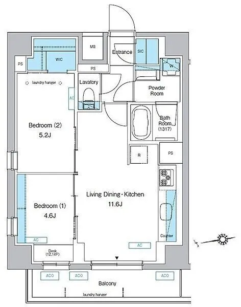 Predia Court Kita-Senju - Floor Plan - ["White", "Plan", "Diagram"]