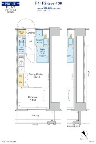 PROUD FLAT Kiyosumi Doori - Floor Plan - []