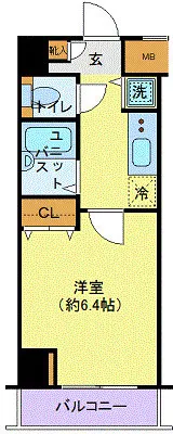 Plaire Tennozu Isle No. 2 - Floor Plan - ["Apartment", "Home Door"]
