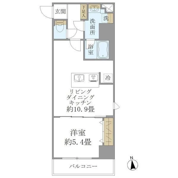 PREMIUM CUBE Ueno - Floor Plan - ["Rectangle", "Parallel", "Font"]
