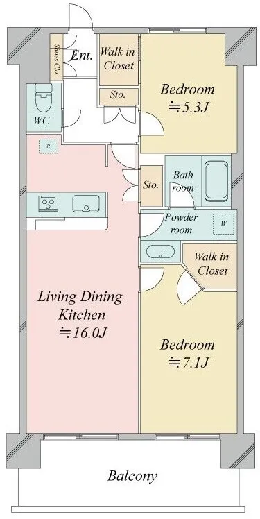 Residia Minamisenju - Floor Plan - ["White", "Diagram", "Floor plan"]