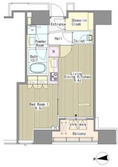 White Tower Hamamatsucho - Floor Plan - ["Wood flooring"]