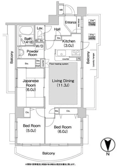 Comforia Itabashi Nakajuku - Floor Plan - ["White", "Diagram", "Plan"]