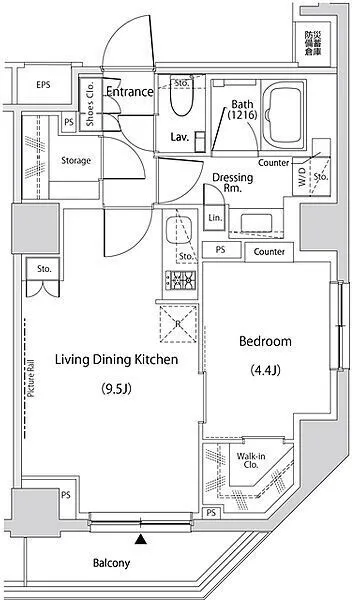 The Park Habio Bunkyo Mejirodai Place - Floor Plan - ["Plan", "Diagram", "Technical drawing"]
