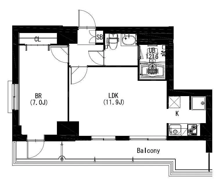 Esty Maison Togoshi - Floor Plan - ["Rectangle", "Font", "Parallel"]