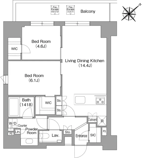 The Glow Mita - Floor Plan - ["White", "Floor plan", "Technical drawing"]