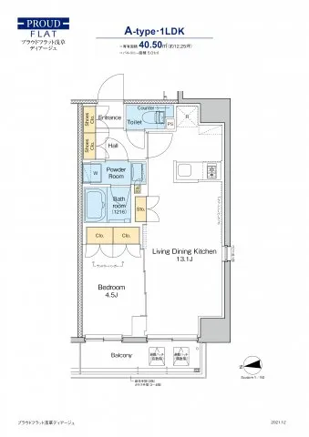 Proud Flat Asakusa Diage - Floor Plan - ["Product", "Schematic", "Rectangle"]
