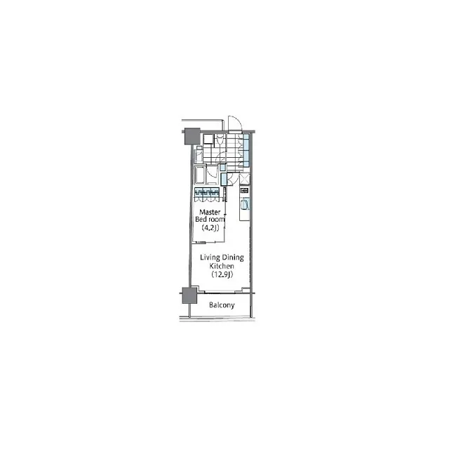 Comforia Shinjuku East Side Tower - Floor Plan - ["Rectangle", "Parallel", "Font"]