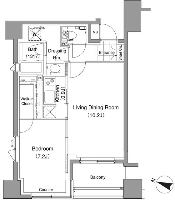 Park Habio Akasaka Hikawacho - Floor Plan - ["Diagram", "Plan", "Floor plan"]