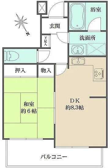 Itabashi Honcho Green Park - Floor Plan - ["Floor", "Tile Flooring"]