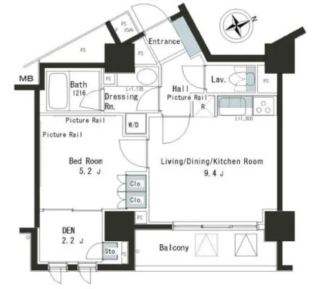 Park Axis Hongonomori - Floor Plan - ["Schematic", "Font", "Rectangle"]