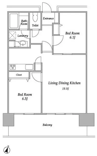 Plaza Tower Kachidoki - Floor Plan - ["White", "Diagram", "Technical drawing"]