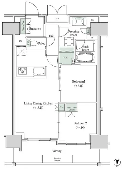 Brookside Residence Kiba - Floor Plan - ["White", "Plan", "Diagram"]