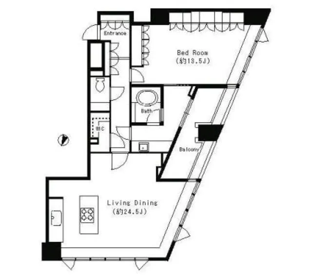 Park Cube Meguro Tower - Floor Plan - ["Floor plan", "Plan", "Diagram"]