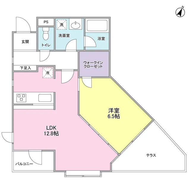 21°De Nanpeidai - Floor Plan - ["Parallel", "Font", "Slope"]