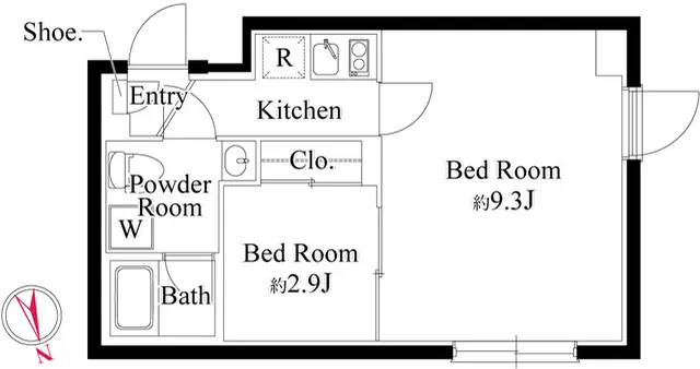 Project Kita-Shinjuku - Floor Plan - ["White", "Plumbing fixture", "Diagram"]