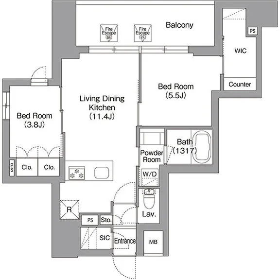 Baus Flats Kuramae - Floor Plan - ["Diagram", "Plan", "Floor plan"]