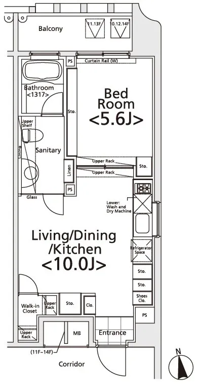 Primal Shinjuku Wakamatsucho - Floor Plan - ["Product", "Rectangle", "Font"]