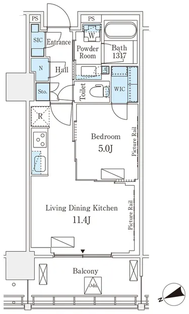 Royal Parks Shinagawa - Floor Plan - ["Rectangle", "Schematic", "Font"]