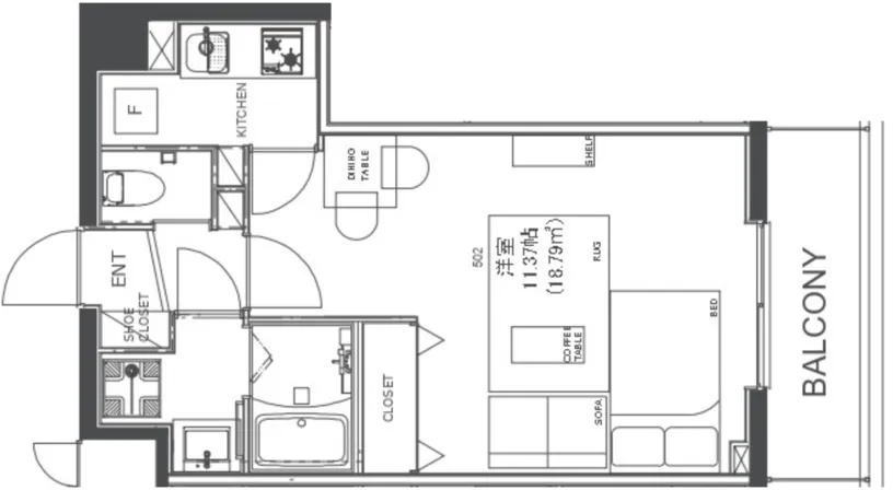 Hmlet Nakano Shinbashi - Floor Plan - ["Plan", "Diagram", "Floor plan"]