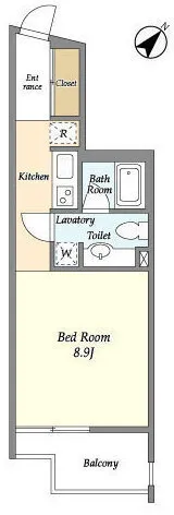 Cozy Court Nakameguro - Floor Plan - ["Tile Flooring"]