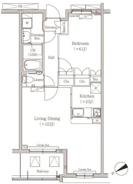 Hulic Court Motoyoyogi - Floor Plan - ["Product", "Schematic", "Rectangle"]