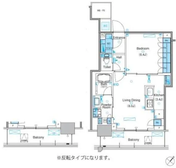 Park Axis Toyosu Canal - Floor Plan - ["Diagram", "Floor plan", "Plan"]