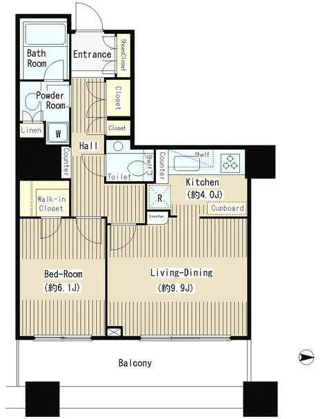 Shirokane Tower - Floor Plan - ["Wood flooring", "Floor plan", "Plan"]
