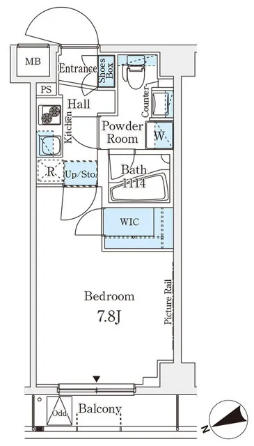 Asyl Court Yamanote Dozaka - Floor Plan - ["Rectangle", "Parallel", "Font"]